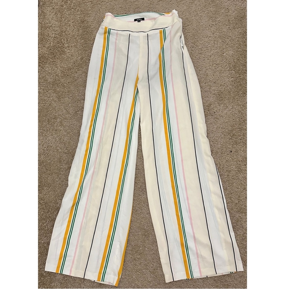 Striped Wide-Leg Pants